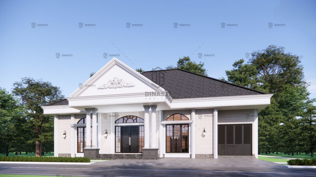 Fasad Rumah Klasik Modern 1 Lantai