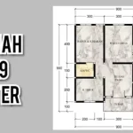 Denah Rumah 9x9 3 Kamar Tidur