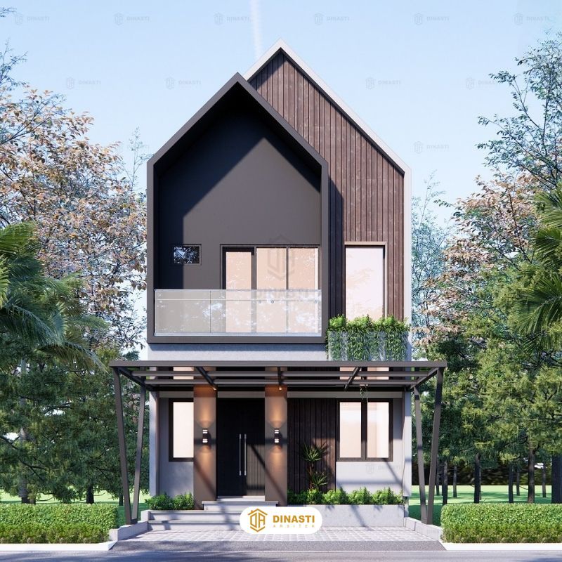 Desain rumah 6x12 2 lantai