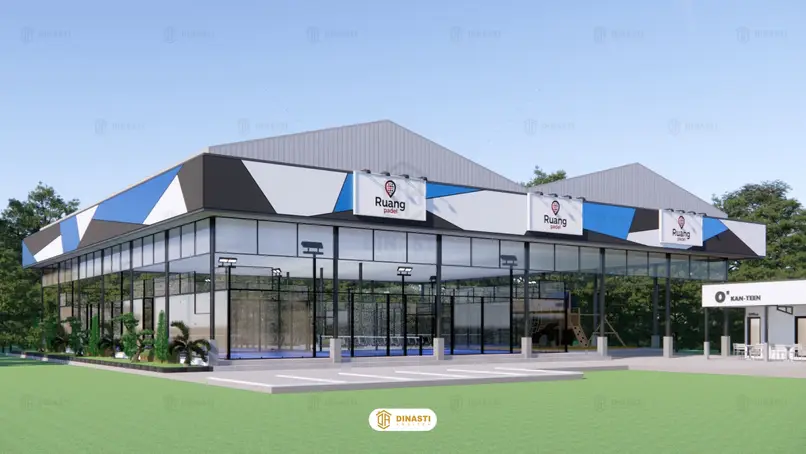 jasa gambar lapangan padel