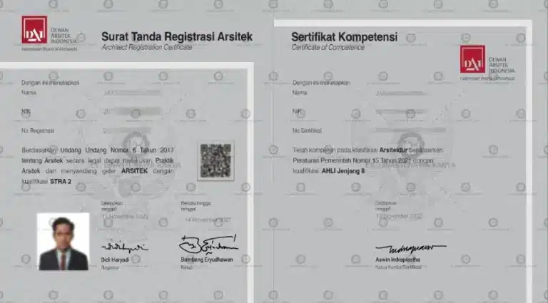 STRA (Surat Tanda Registrasi Arsitek) Jaya